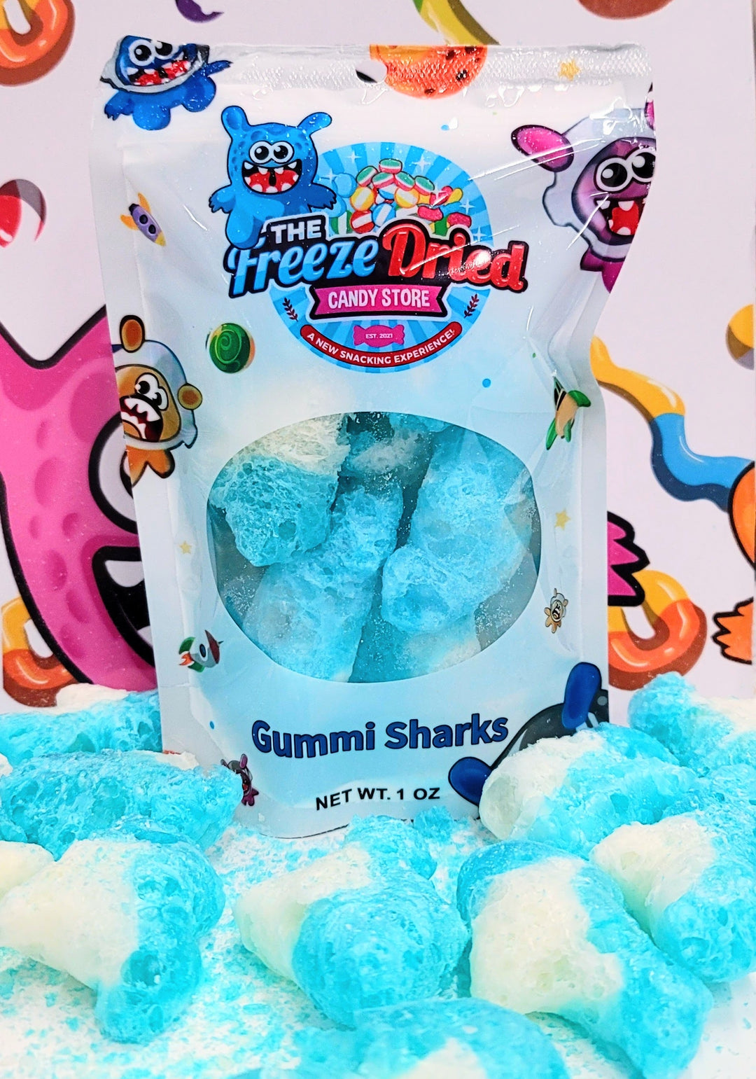 Freeze Dried Gummi Sharks