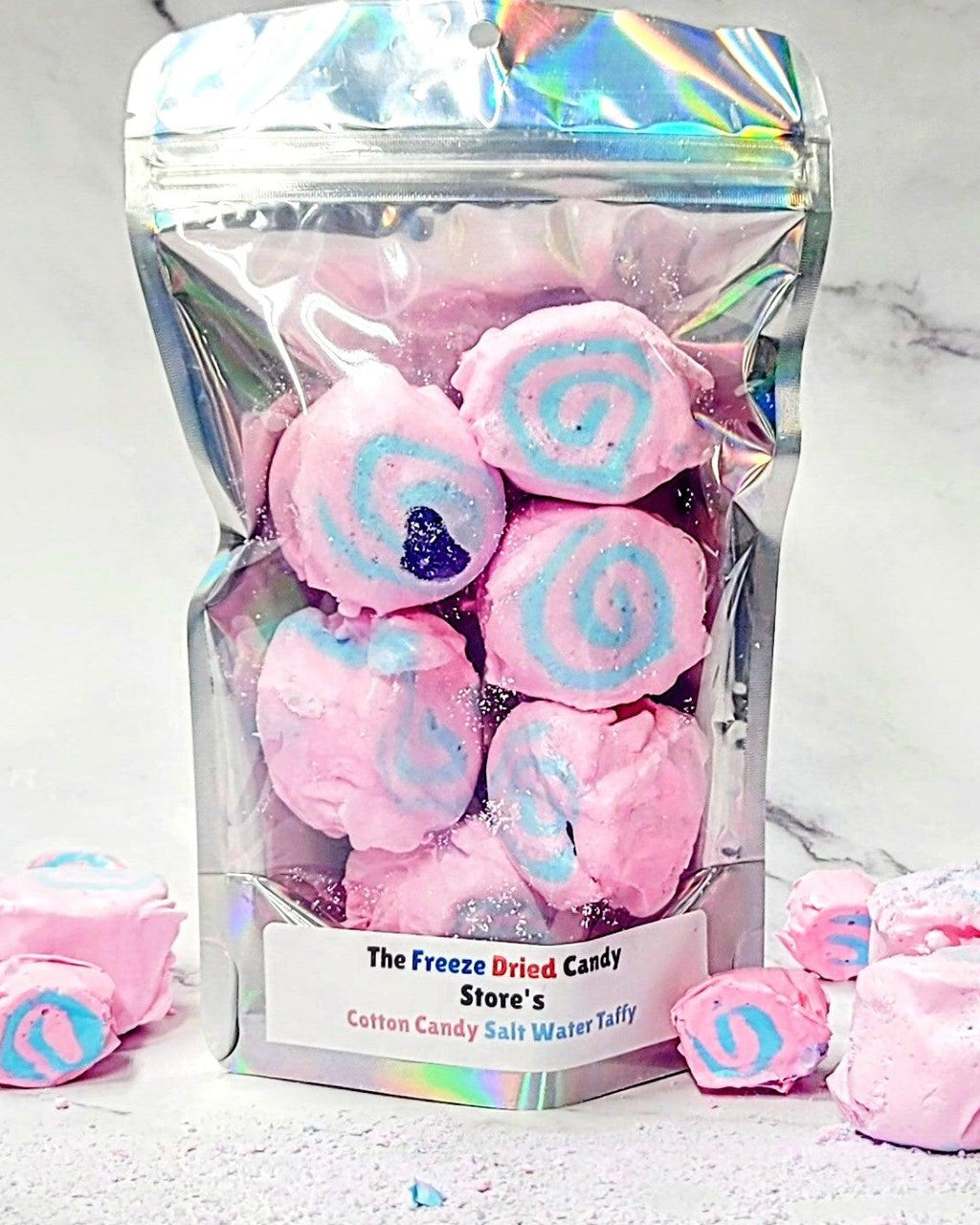 Freeze Dried Taffy Cinnamon Candy 8 Oz Bag 